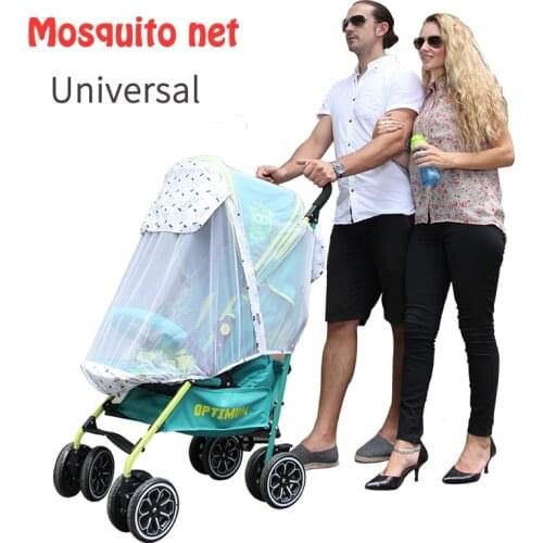 Infant Baby stroller Pushchair Mosquito net Universal Whole cover tent with Reversible zipper Fine mesh accessory for stroller