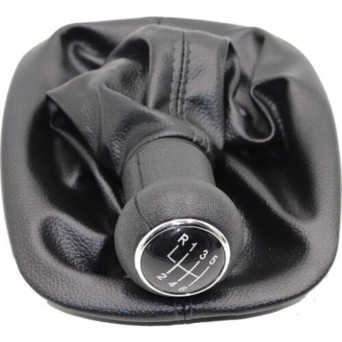 For VW Passat B5 B5.5 1997 1998 1999 2000 2001 2002 2003 2004 2005 Car-Styling 6 Speed Gear Shift Knob With Real PU Leather Boot