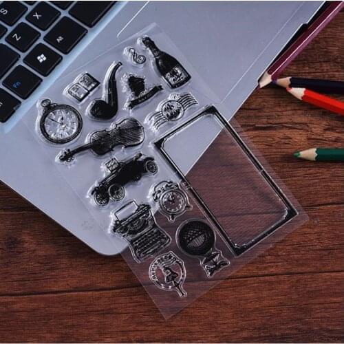 Photo Album Decorative Clear Stamp Tobacco Pipe Transparent Clear Silicone Stamp/Seal /DIY Scrapbooking