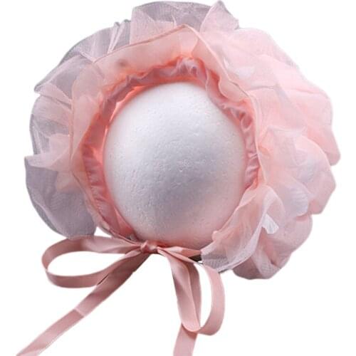 Summer Newborn Infant Baby Girl Sun Hat Lace Cap Beanie Bonnet Photograpy Props 69HE