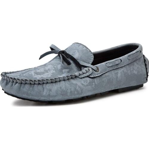 Hot sale Brand Men Loafers Mens Casual Shoes Suede Leather Moccasins Breathable Slip on Boat Shoes