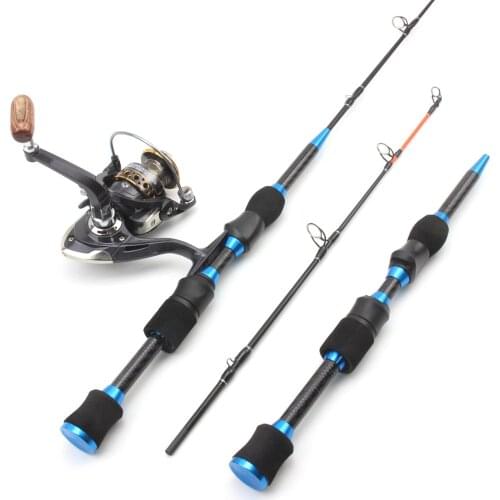 High Quality Ice Fishing Rod and Reel Combo EVA Comfortable Handle 2 Sections 62cm Ultralight Spinning Pole Winter Fish Tackle