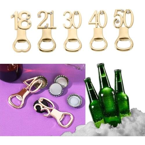 18/21/30/40/50 Shape Age Birthday Metal Bottle Opener Party Return Gifts for Guest Souvenirs Wedding Anniversary Beer Opener