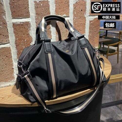 Mens Travel Bag Solid Oxford Cloth Large Capacity Short Distance Travel Bag Folding Luggage Bag Portable Boarding Travel Bag