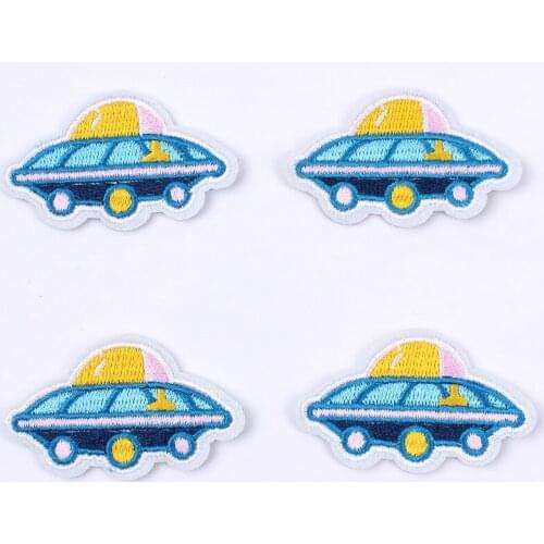 DIY Adventure Travel Patches For Clothing Mountain Camping Badge Space Stripe Iron On Patches On Clothes UFO Embroidery Patch