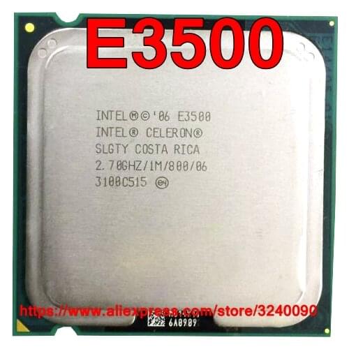 Original Intel CPU Celeron E3500 Processor 2.70GHz/1M/800MHz Dual-Core Socket 775 free shipping speedy ship out