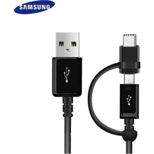 Samsung Original 2 in 1 Micro USB Cable Type C Fast Charger Note9 S8 S8 plus note8 S9 S9 plus C5pro C7pro C9pro S6 S7 edge Note5