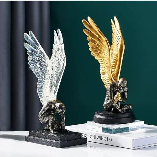 Resin Angel Statues Home Decoration Accessories Astronaut Sculpture Modern Art Living Room Decor Modern Office Desk Decoration