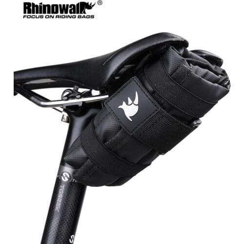 Rhinowalk Bicycle Bag Tool Bag Top Front Tube Frame Bag Burrito Pack Pouch Cycling Accessories Black MTB Bike Rear Tool Kits