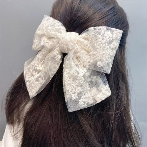 Vintage lace bowknot hair grips headwear hair accessories