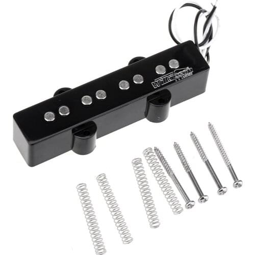 Wilkinson Variable Gauss Ceramic Traditional Jazz Bass Neck Pickup for JB Style Electric Bass, Black