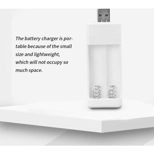 USB Battery Charger 2 slots For AA/AAA Rechargeable Batteries Charger For remote control microphone camera digital mouse