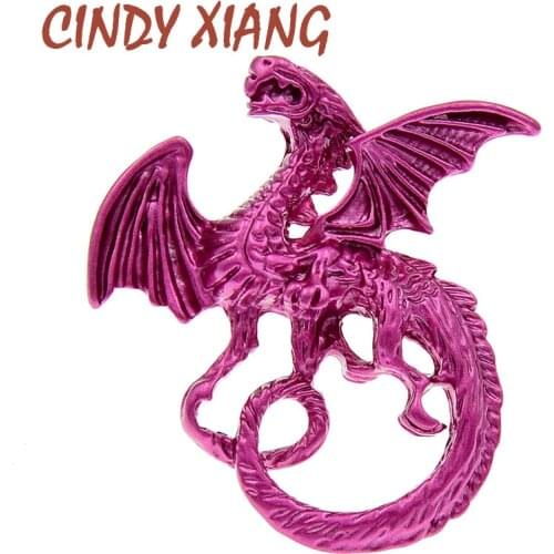 CINDY XIANG Enamel Dragon Brooches For Women Fashion Animal Pin 3 Colors Available Coat Accessories Jewelry High Quality New