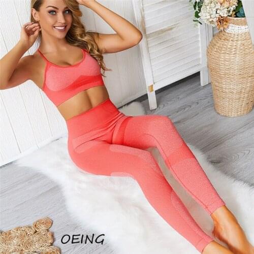 Womens Yoga Set Workout Clothes for Women Gym Clothing Two Piece Yoga Set Women