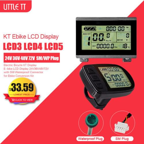 Ebike Kunteng LCD led Display 24V 36V 48V LCD3U LCD4 LCD5 Electric Bicycle Display For Electric Bike Conversion Kit Accessories