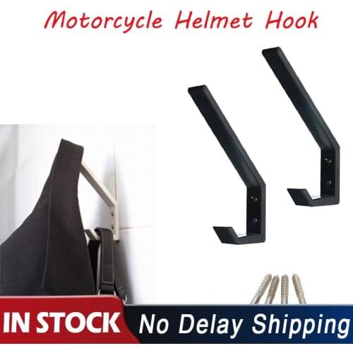 1 Pair Stainless Steel Large Motorcycle Helmet Holder Hook For Kitchen Door Cabinet Multi-purpose Wall Mount Rack