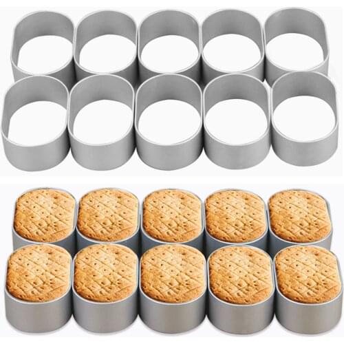 10pcs/lot 6*2cm French Cake Baking Ring Mini Mousse Bread Dessert Decorationing Mold DIY Cakes Pastry Mould Baking Accessories