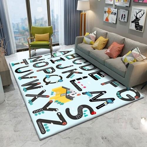 2020 Animal Puzzle Game Learn For Baby Play Rectangular Carpet In The Childrens Room Carpet Flannel Quality Rug Childrens High