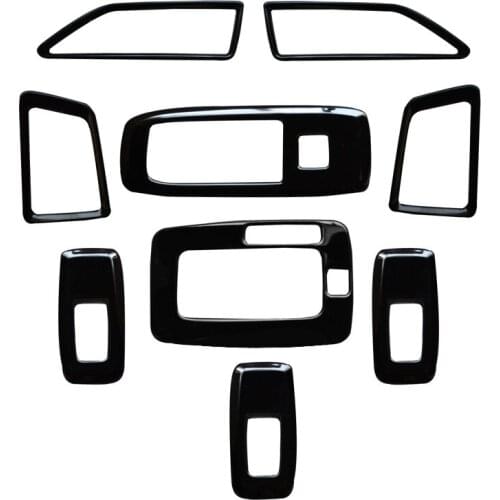 2021 Suitable For 2015-2017 9 Set Bright Black Ford Ranger Interior 9 Pieces