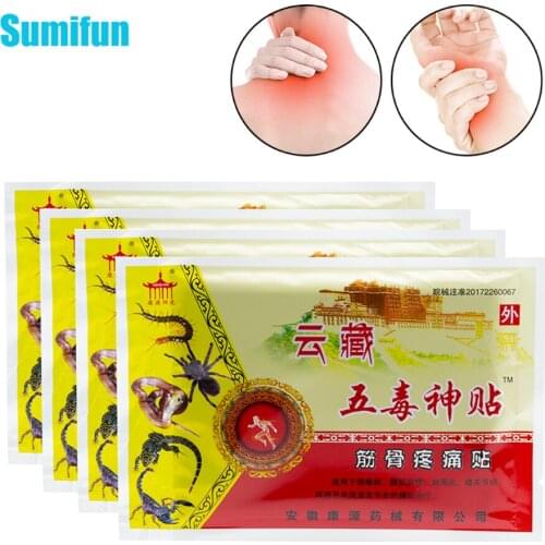 48Pcs/6Bags Chinese Traditional Herbal Plaster Muscle Relaxation Capsicum Joint Pain Killer Plaster Body Massage Health Care