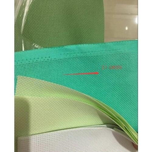 9TH Aida 14ct cloth Green blue cross stitch fabric canvas DIY handmade needlework DIY embroidery craft hand sewing craft