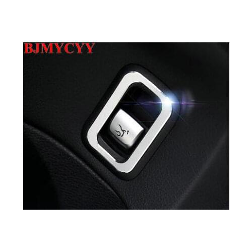 BJMYCYY Car Accessories Rear Trunk Switch Control Button Decoration Frame Sticker for Benz C Class C180L C200L C260L C300L