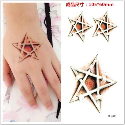 Body Art waterproof temporary tattoos for lady and women 3d personality stars design small arm tattoo sticker wholesales RC2318