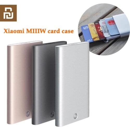 Youpin MIIIW Card Case Automatic Pull Out Box Cover Card Holder For Mijia Metal Wallet ID Portable Storage Bank Card Credit Card