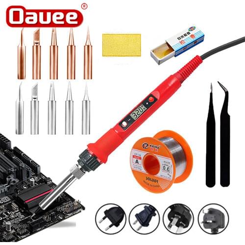 Oauee 60W Electric Soldering Irons Temperature Adjustable Electric Iron Mini Handle Heat Pencil Soldering Iron solder cautin