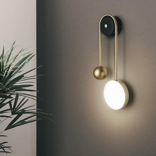 Europe Design 15W Wall Light Fixture 3 Light Dim Creative Bedside TV Background Living room Gold Metal Led Wall Lamp MJ1010