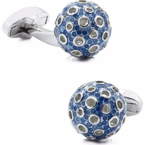 HAWSON Fashion Mens Ball Pattern Cufflinks with Hole Fashion French Shirt Accessories Cuff Button for Men