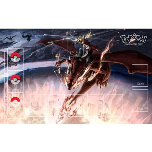 Pokemon Card Game Family Entertainment Playmat Charizard Pad Dragon Monster Mousepad Trading Card Game Toys