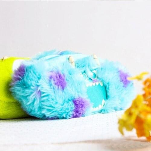 Creative monster big eyes cute plush pencil case double-sided cartoon simple multifunctional bag