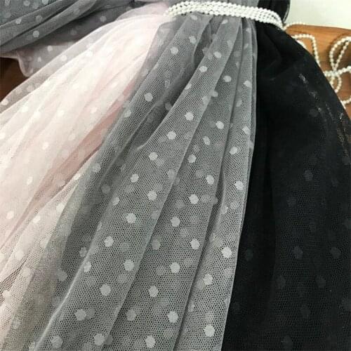 Soft Mesh Classic Polka Dots Lace Fabric Vintage Swiss Dots lace for Wedding Gown Princess Dress Bridal Shower Costume Design