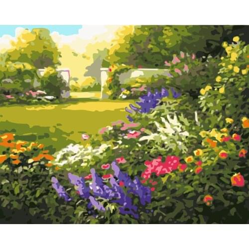 Wall flower garden Flower DIY Painting By Numbers Wall Art Picture Acrylic Painting For Home Decoration Drop Shipping 40x50cm