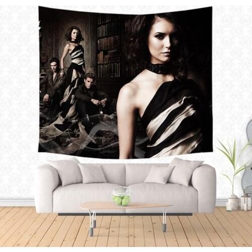 Customized The Vampire Diaries Printed Tapestry Wall Hanging Tapestries Christmas Wedding Decoration Blanket Table Cloth