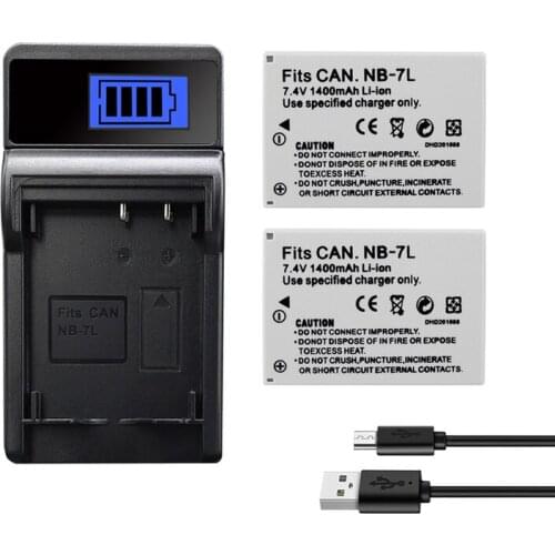 NB-7L NB7L 7L Battery Charger For Canon PowerShot SX30IS G10 G11 G12 1400mAh Batteria Camera