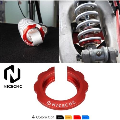 NICECNC ATV Rear Coil-Over Spring Seat Aluminum For Yamaha Raptor YFM 700 2012-2020 YFM 700R 2016-2020 Swiv-Align Spring Seat