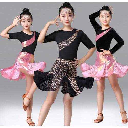 Modern Latin Dance Dress for Girls Competition Children Ballroom Lace Samba Kids Salsa Skirt Tango Practice Dance Wear Cha Cha