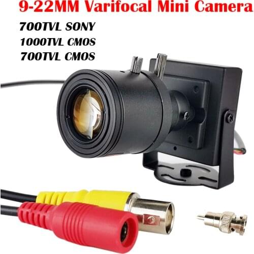 9-22mm Adjustable Varifocal Lens 700TVL Sony CCD Camera 1000TVL/700TVL CMOS CCTV Security Box Color Mini Cam Car Overtaking Cam