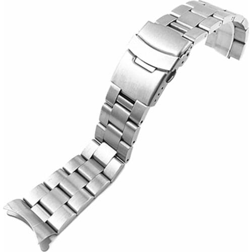 Premium Stainless Steel Watchband for Samsung Galaxy Watch 46mm SM-R800 Sports Band Curved End Strap Wrist Bracelet Silver Black