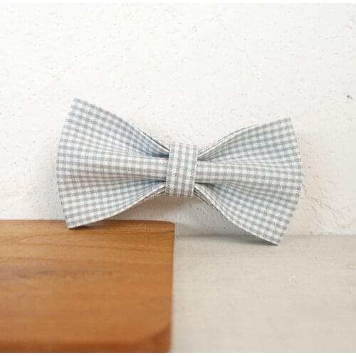 Blue Plaid Dog Bowtie Pet Collar Accessory Puppy Cat Pet Supplies Grooming Tools Dogs Dismountable Ornamental Bow Tie