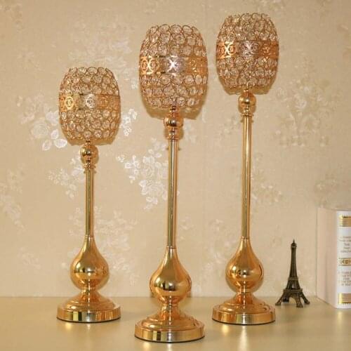 High Quality Crystal Candlestick Luxury Crystal Wedding Decor Candle Holder Handmade Candle Holder Home Decorative v