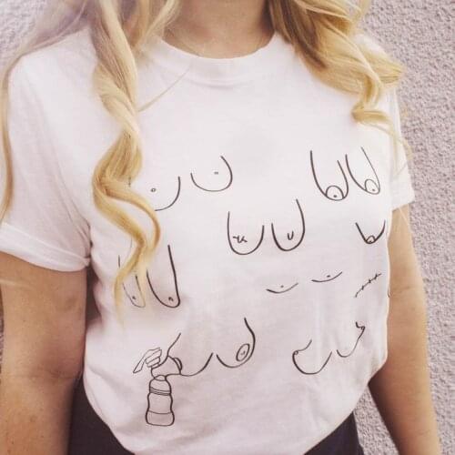 Brilliant Breasts Feminist T-Shirt Boob Body Positive Girl Power Positivity Breastfeeding funny graphic women cute kawaii tees