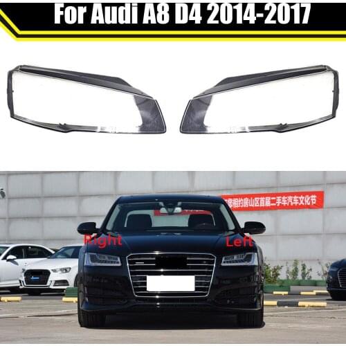 Car Replacement Front Glass Lens Lamp Shade Shell For Audi A8 D4 2014 2015 2016 2017 Transparent Light Case Headlight Cover