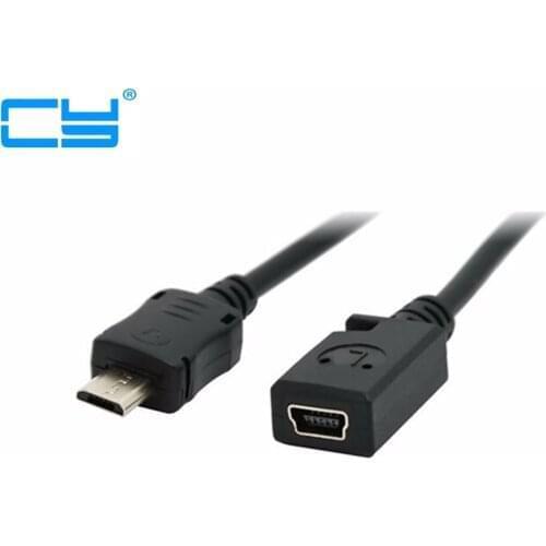 0.1M 10cm Mini USB Female to Micro USB Male Connector Adapter Cable for phones MP3 MP4