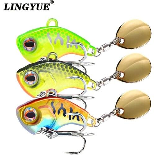 1Pcs Rotating Metal VIB vibration Bait Spinner Spoon Fishing Lures 9g 16g 21g Jigs Trout Winter Fishing Hard Baits Tackle Pesca
