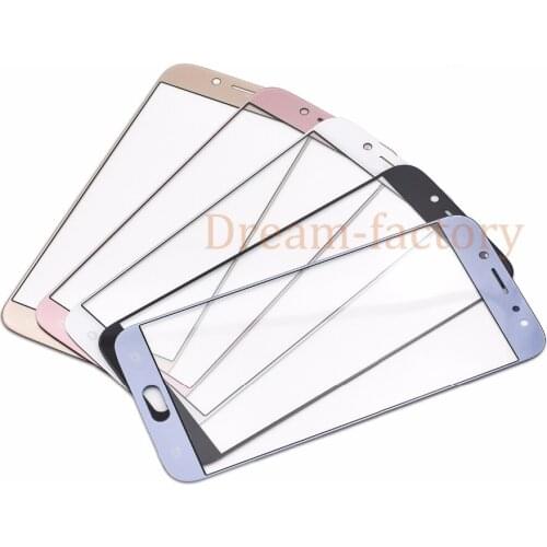 100pcs For Samsung Galaxy J7 2017 J730 J7 Pro LCD Front Outer Touch Screen Glass Lens Pink Gold White Black Blue Free DHL