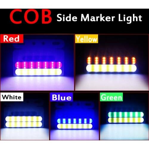 24V 42 LED Turn Signal Lights Beads COB Night Truck Ultra Bright Universal Waterproof Side Marker Indicator Lamps Accessories