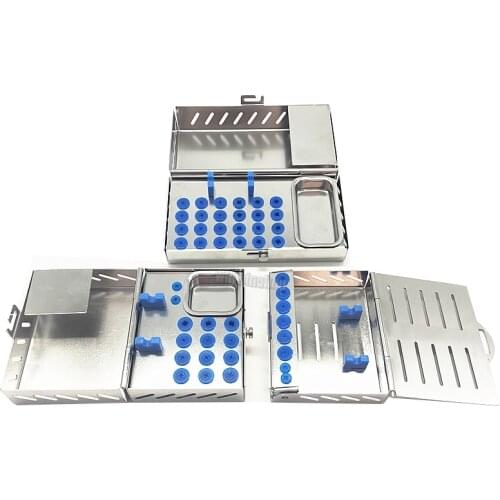 3 Types Stainless steel Dental implant tool box Denture Implant Instruments dentistry implant tools storage box